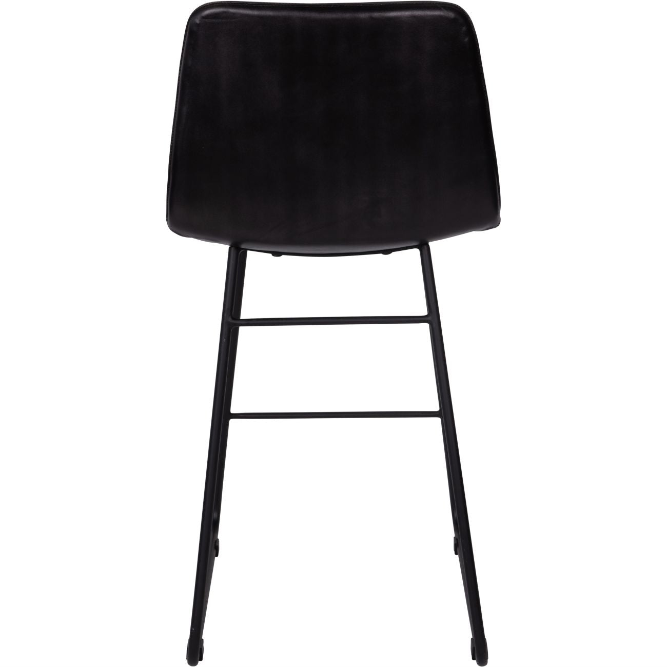 Set of 2 Robinson Leather Bar Stools in Charcoal